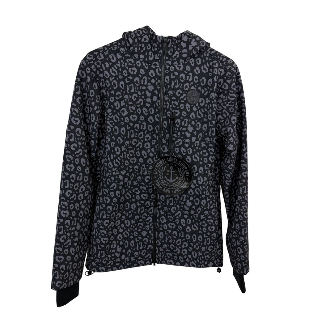 Dixxon Flannel Company Jacket Womens Small Black Anchor 2.0 Hooded Animal NWT